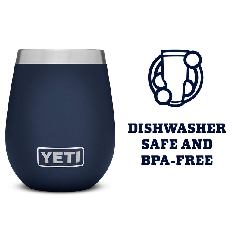 YETI Rambler 10 oz Wine Tumbler, Vacuum Insulated, Stainless Steel, Navy - Image 2